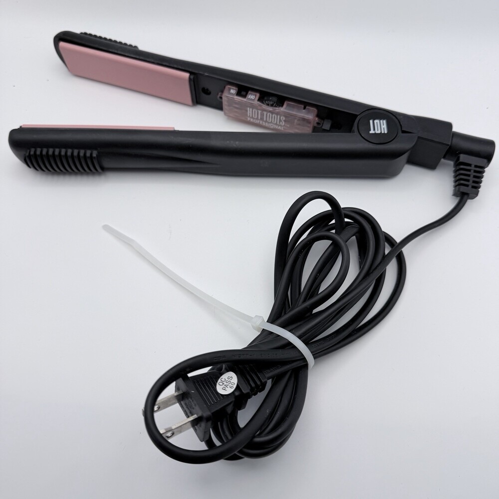 Hot Tools Professional 1 in Salon Flat Iron 1188 Pink Ceramic Hair Straightener